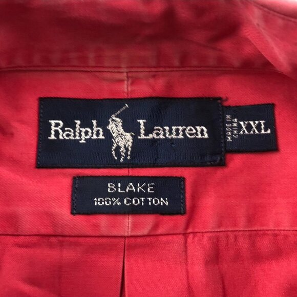 Ralph Lauren Men Blake Shirt XXL Red Long Sleeve Button-Down Shirt Cotton Casual - Picture 3 of 12